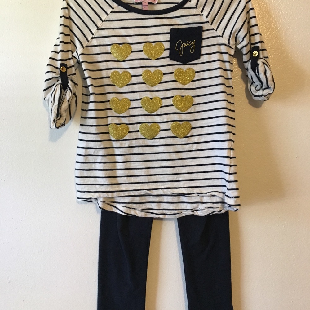 Juicy Couture Navy and White Matching Set